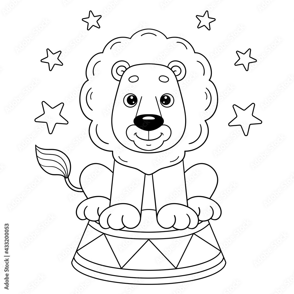 circus lion coloring pages