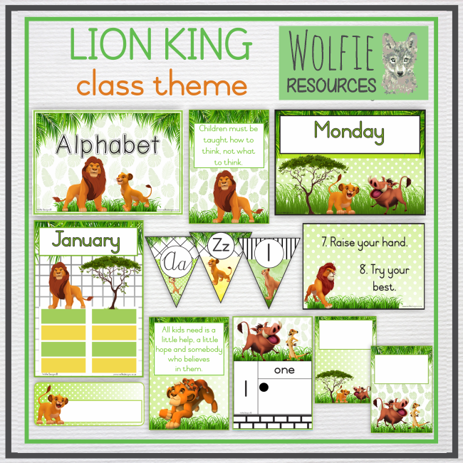 Class Theme Lion King Teacha