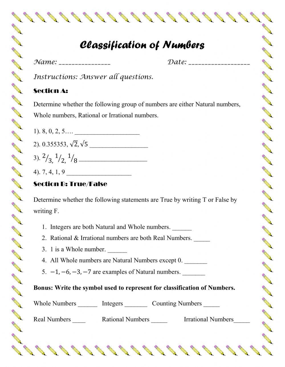 Classifying And Counting Objects Facts Worksheets For Kids