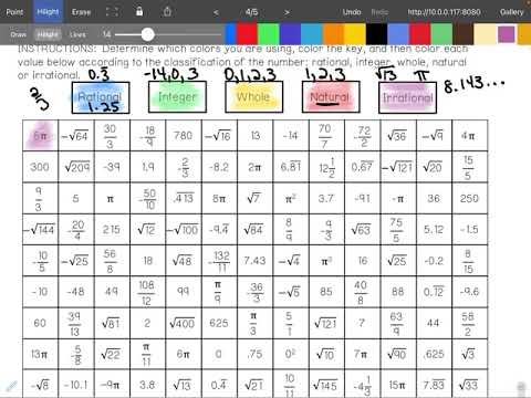 classifying numbers worksheet