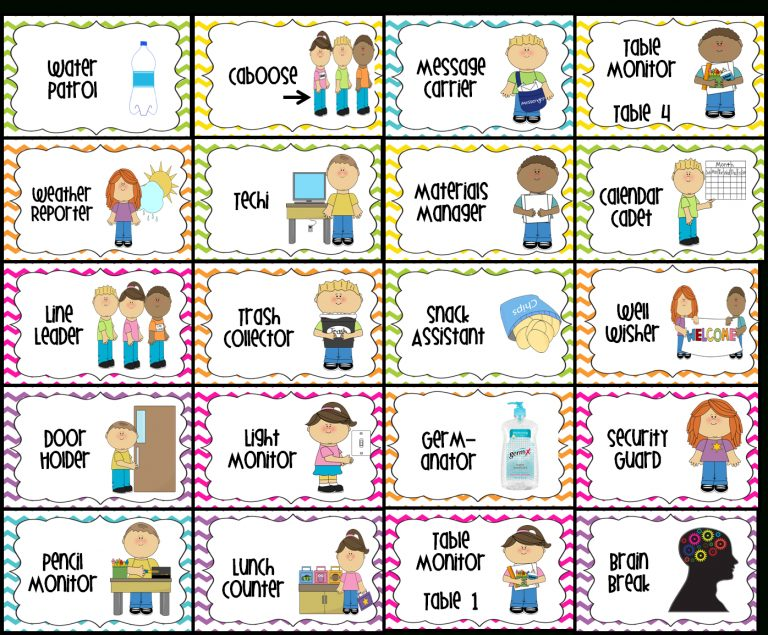Classroom Jobs Printable Water Patrol 2 Caboose Message Free 