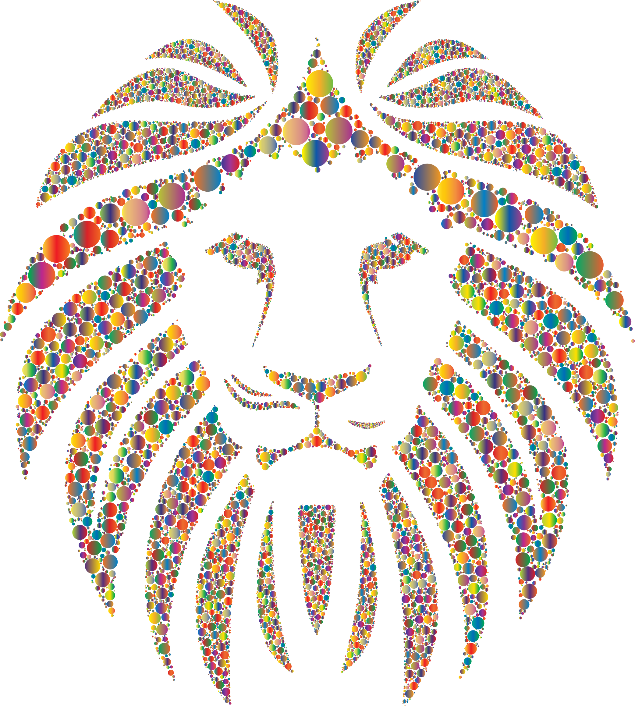 Clipart Colorful Lion Circles 3 No Background