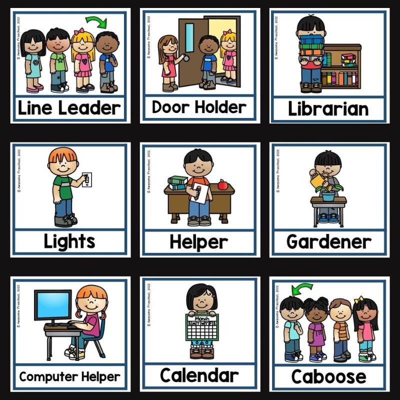 Clipart Free Printable Preschool Job Chart Pictures P Vrogue co