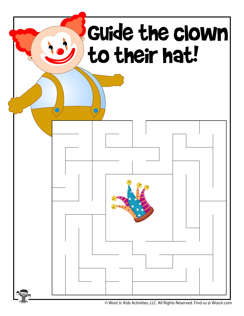 Clown April Fools Maze For Kids Woo Jr Kids Activities Children 39 s 