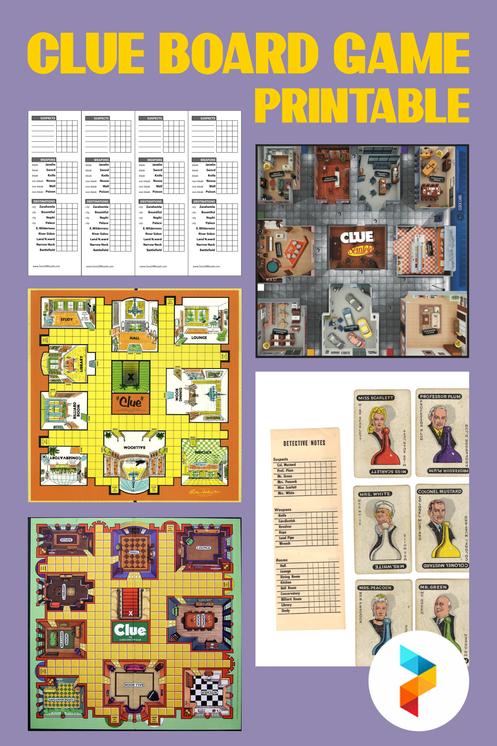 Clue Board Game 10 Free PDF Printables Printablee