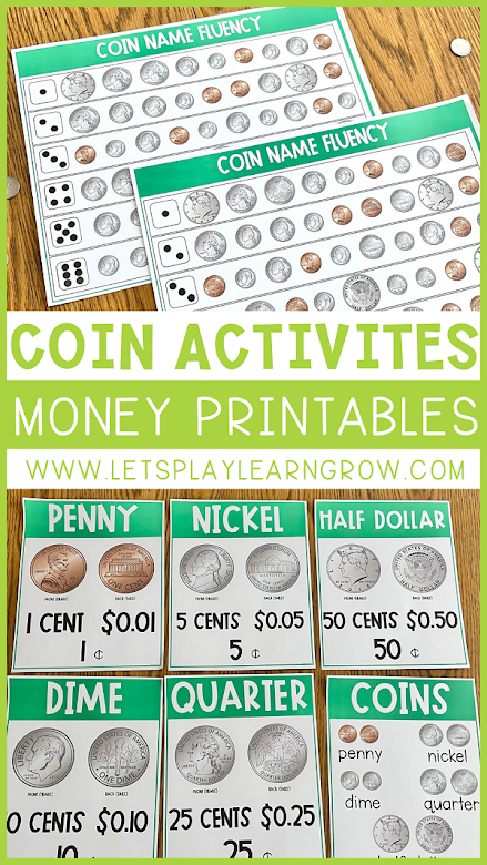 Coin And Money Activities And Printables Lets Play Learn Grow