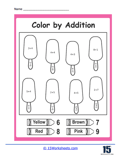 Color By Adding Numbers Worksheets Free Printable Worksheets 