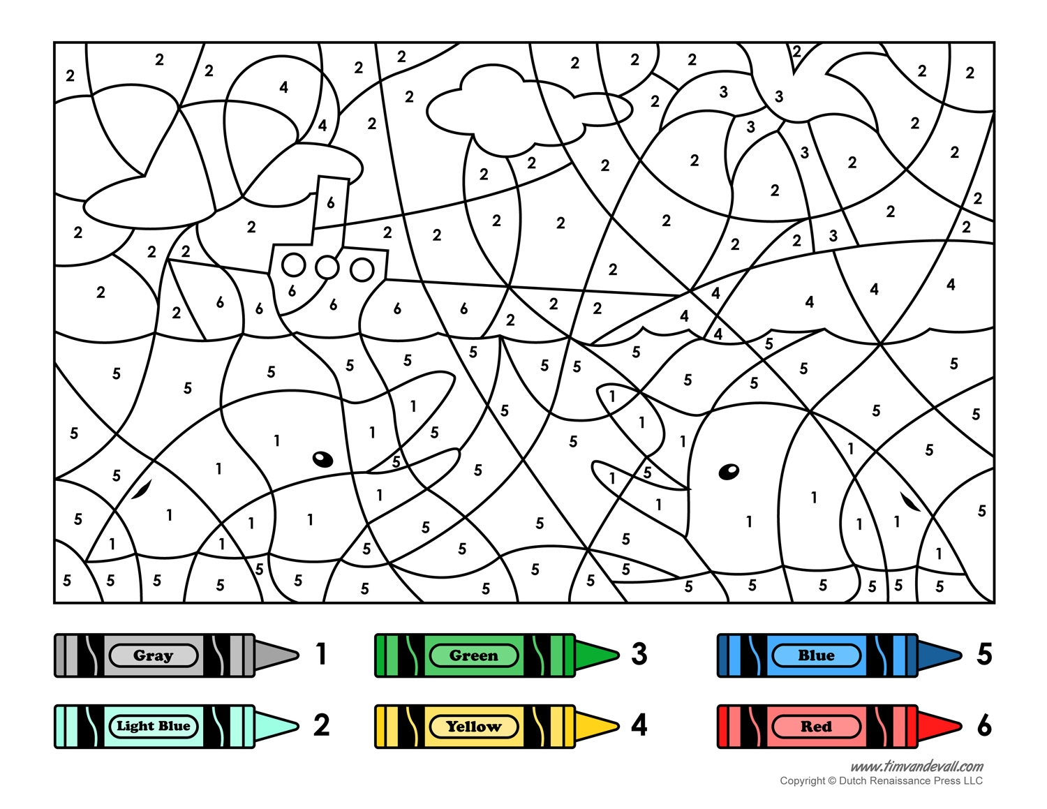 Color By Number Printable Tim 39 s Printables