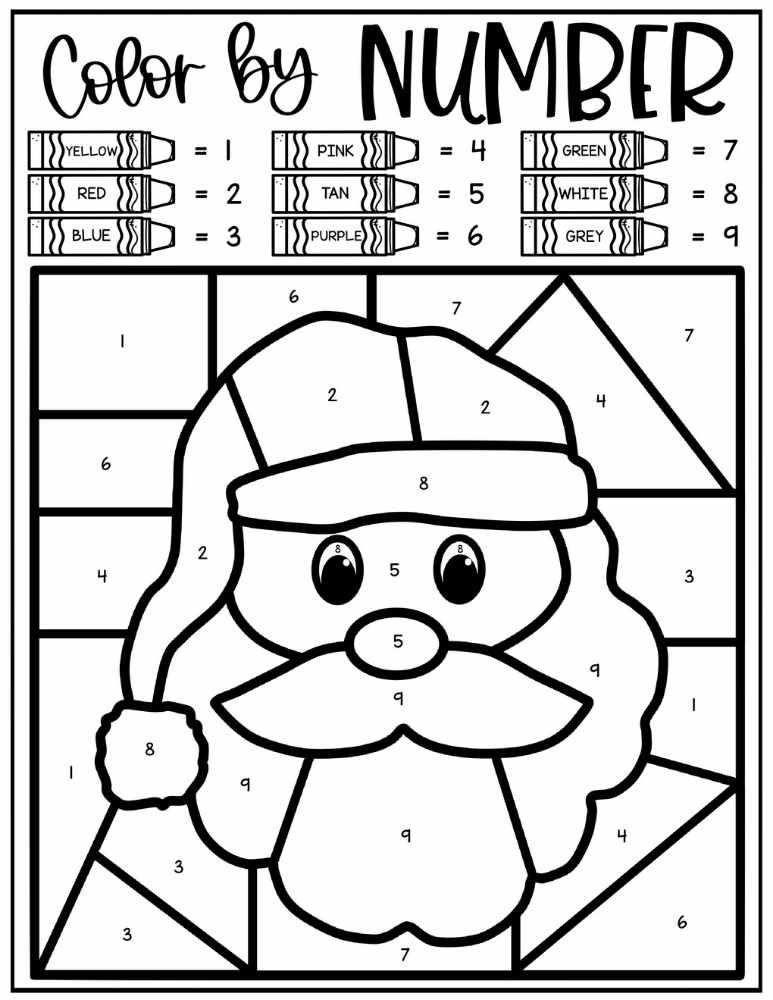 Color By Number Printables Christmas Dev onallcylinders