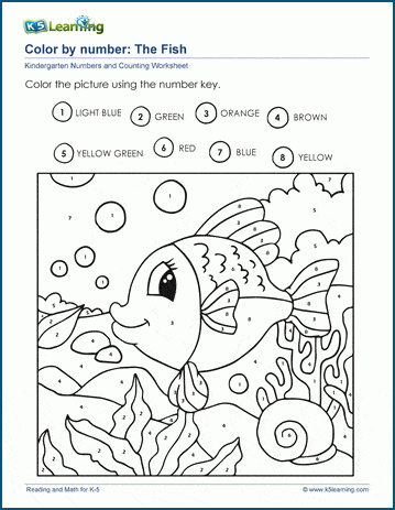 color by numbers worksheets