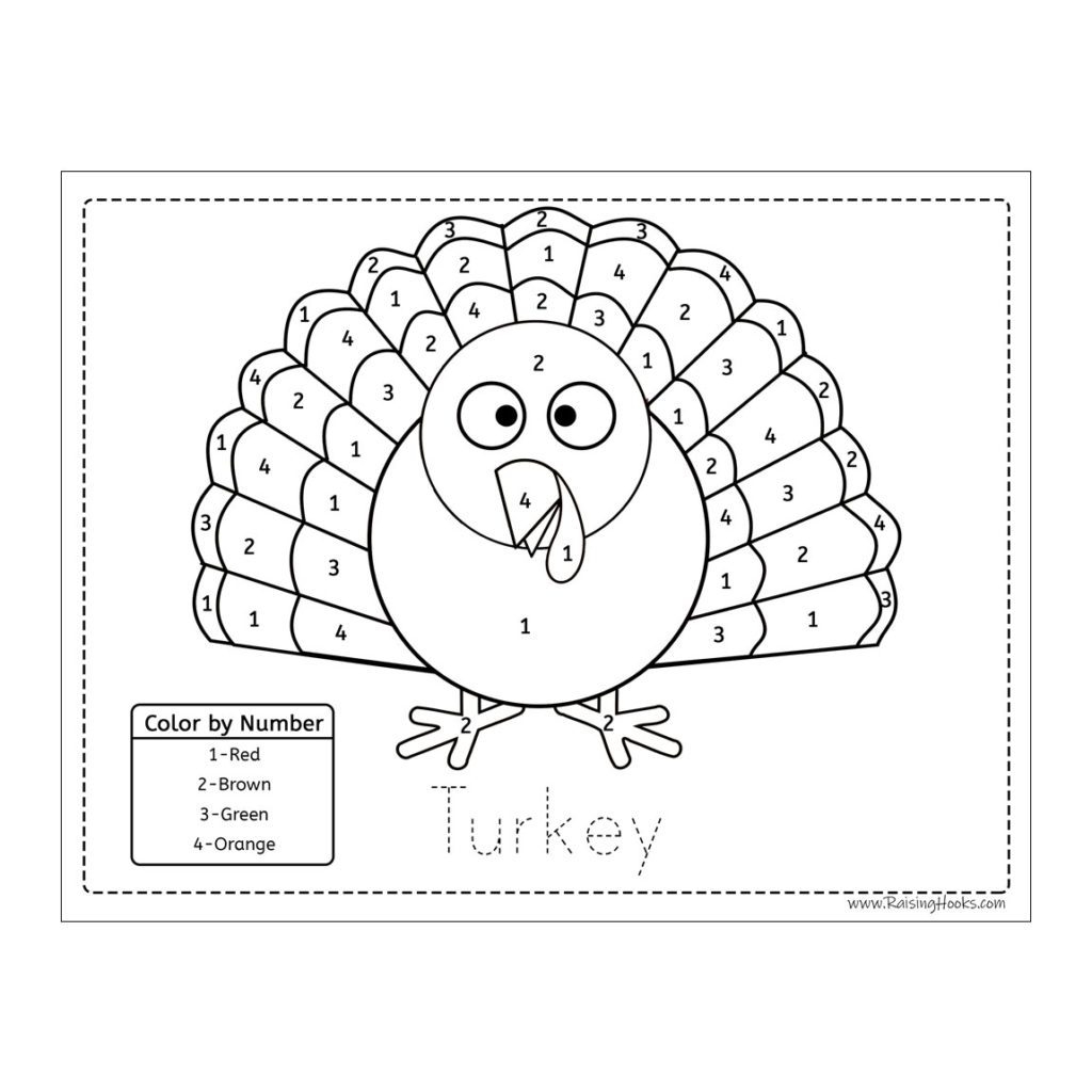 Color By Number Turkey Printable At Taredgarblog Blog
