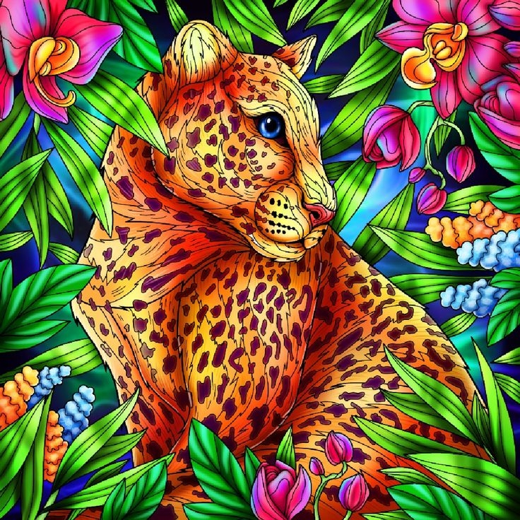 Color By Numbers Leopards Coloring Sheets Lions Wildlife Wallpaper