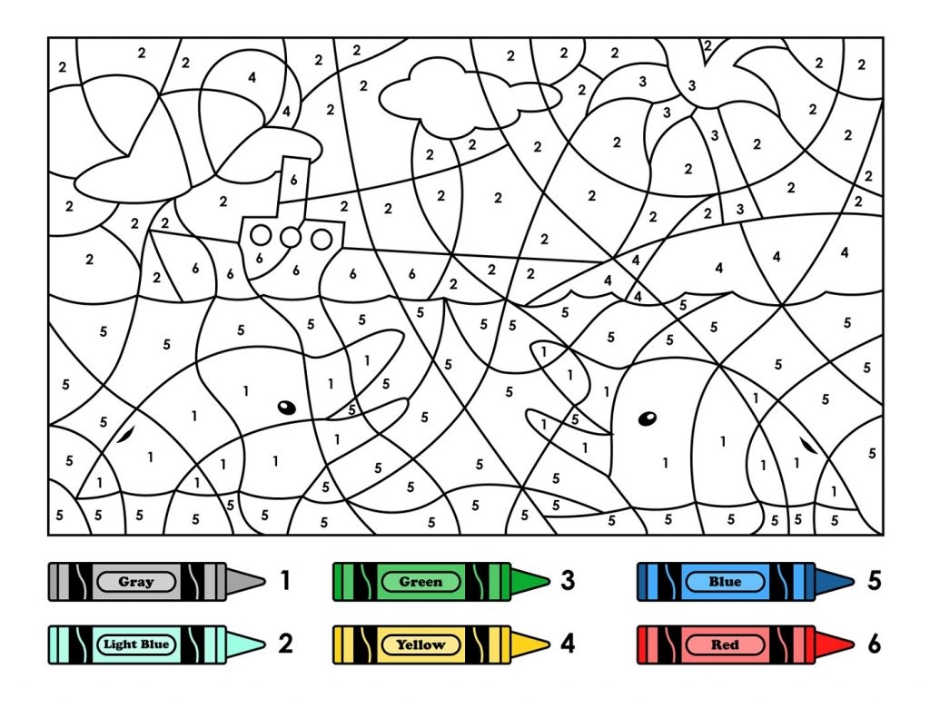 Color By Numbers Printable Worksheets