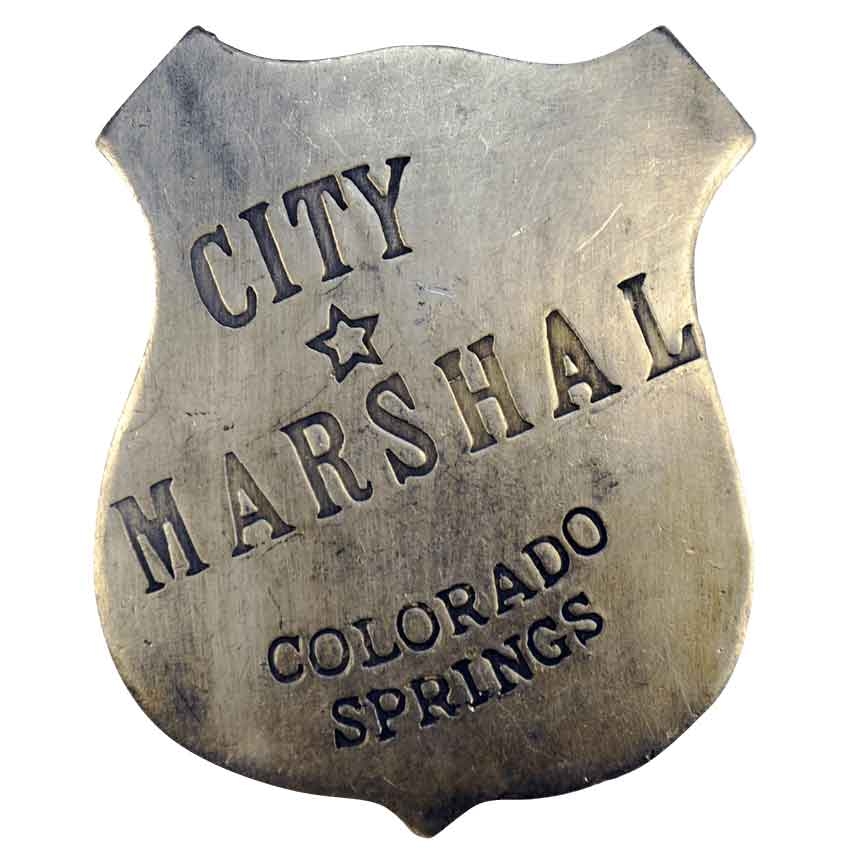 Colorado Springs City Marshal Badge OH3070 Medieval Collectibles