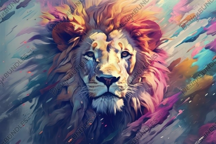 Colorful Lion Background 4258238 