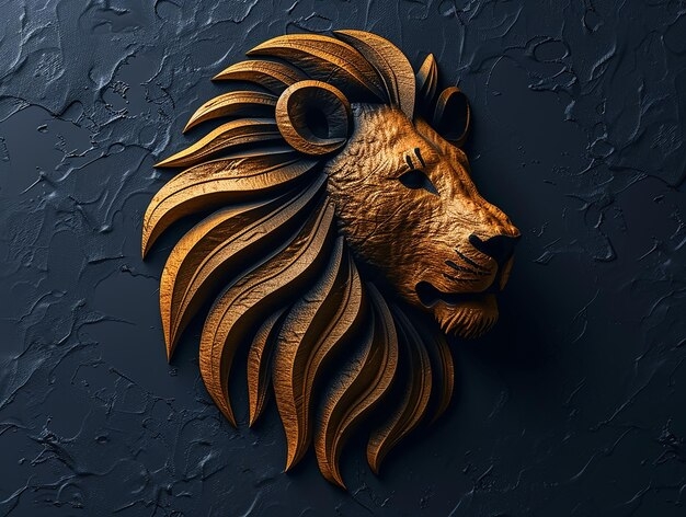 Colorful Lion Logo Premium AI generated Image