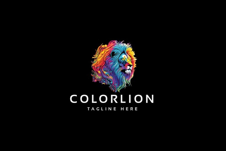 Colorful Lion Logo