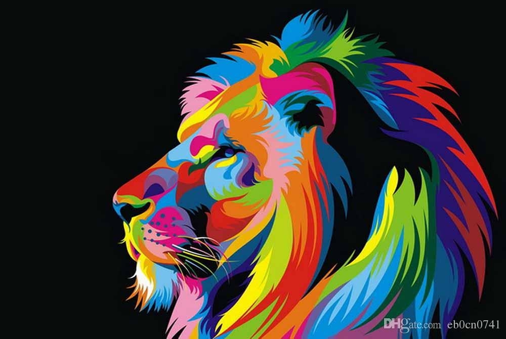 Colorful Lion Painting At PaintingValley Explore Collection Of