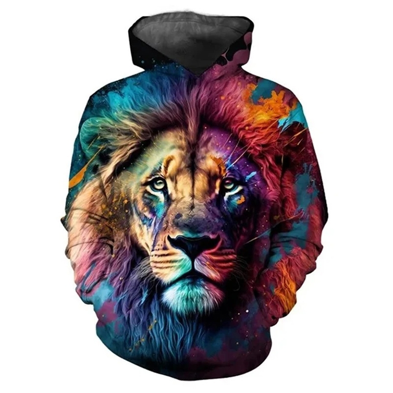 Colorful Painting Lion Hoodie LION THINGS