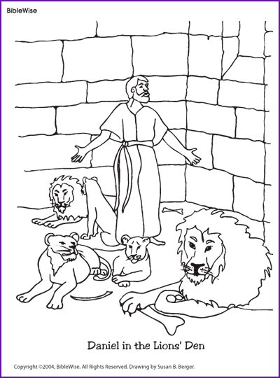coloring pictures of daniel and the lions den