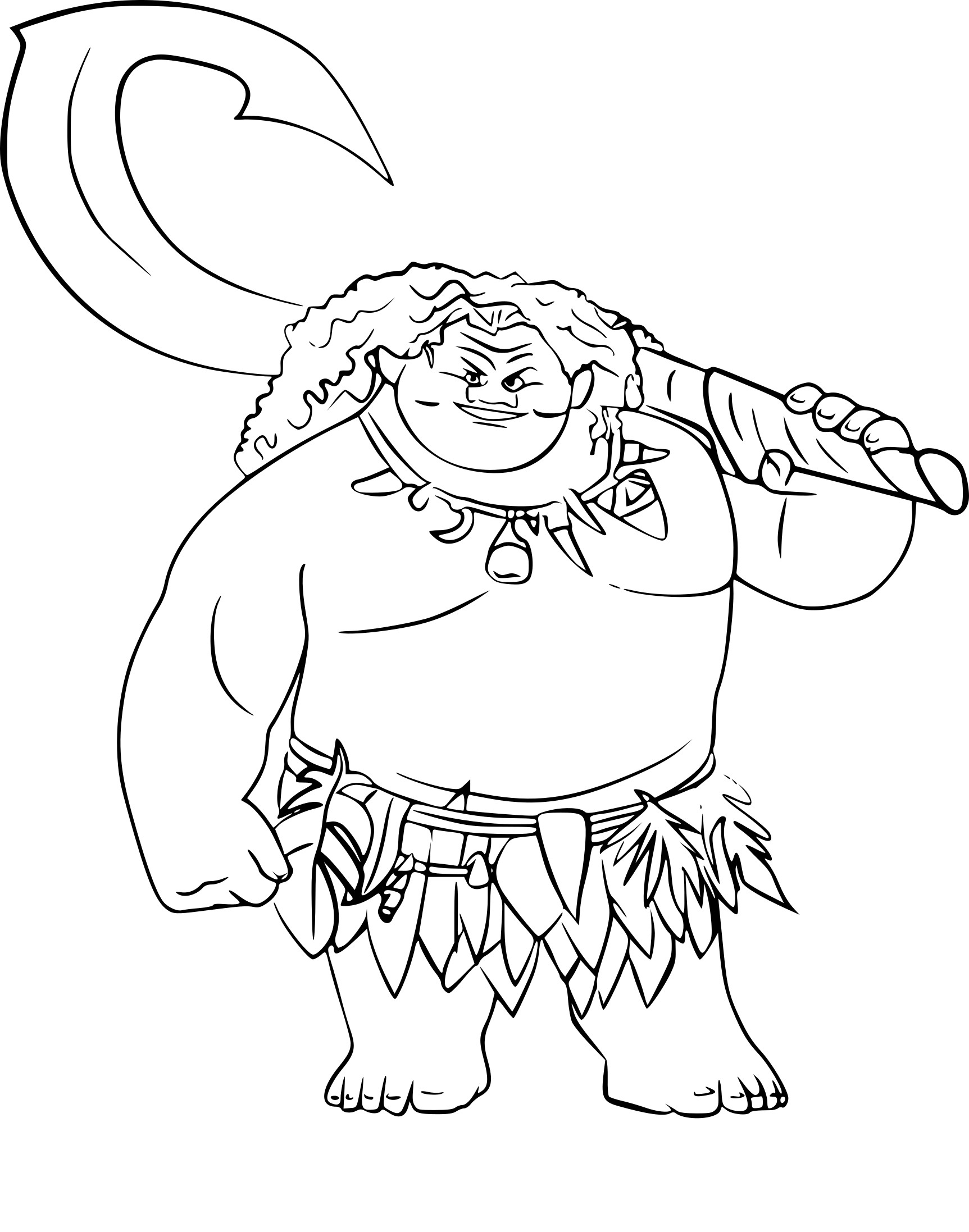 Coloring Pages Moana Maui Moana And Maui Coloring Page Printable 12672 