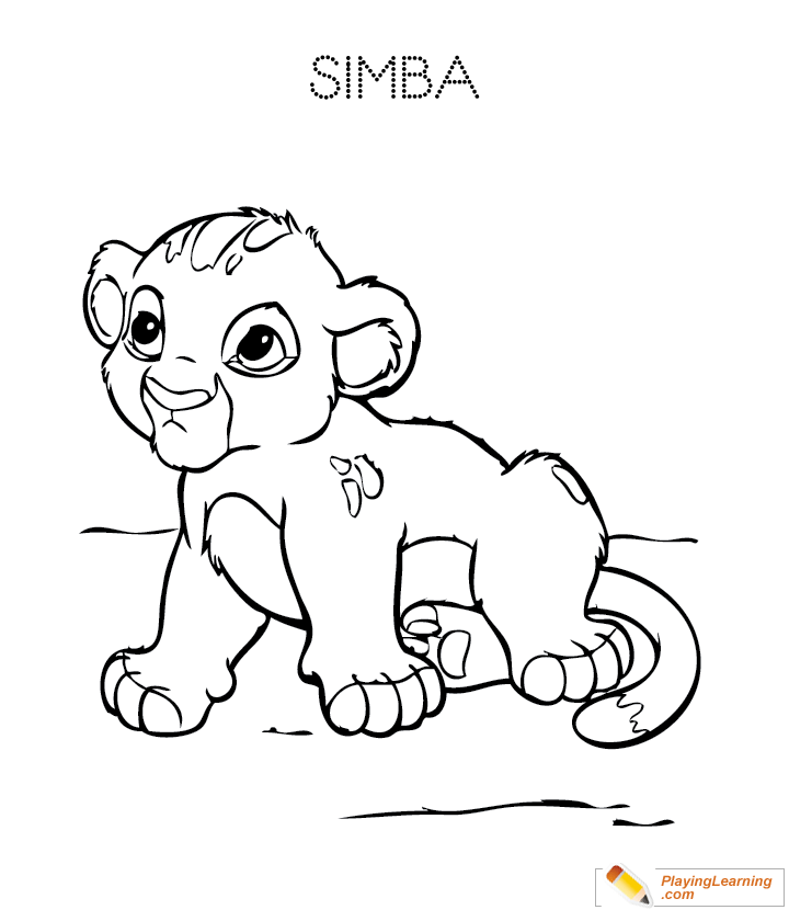 lion cubs coloring pages