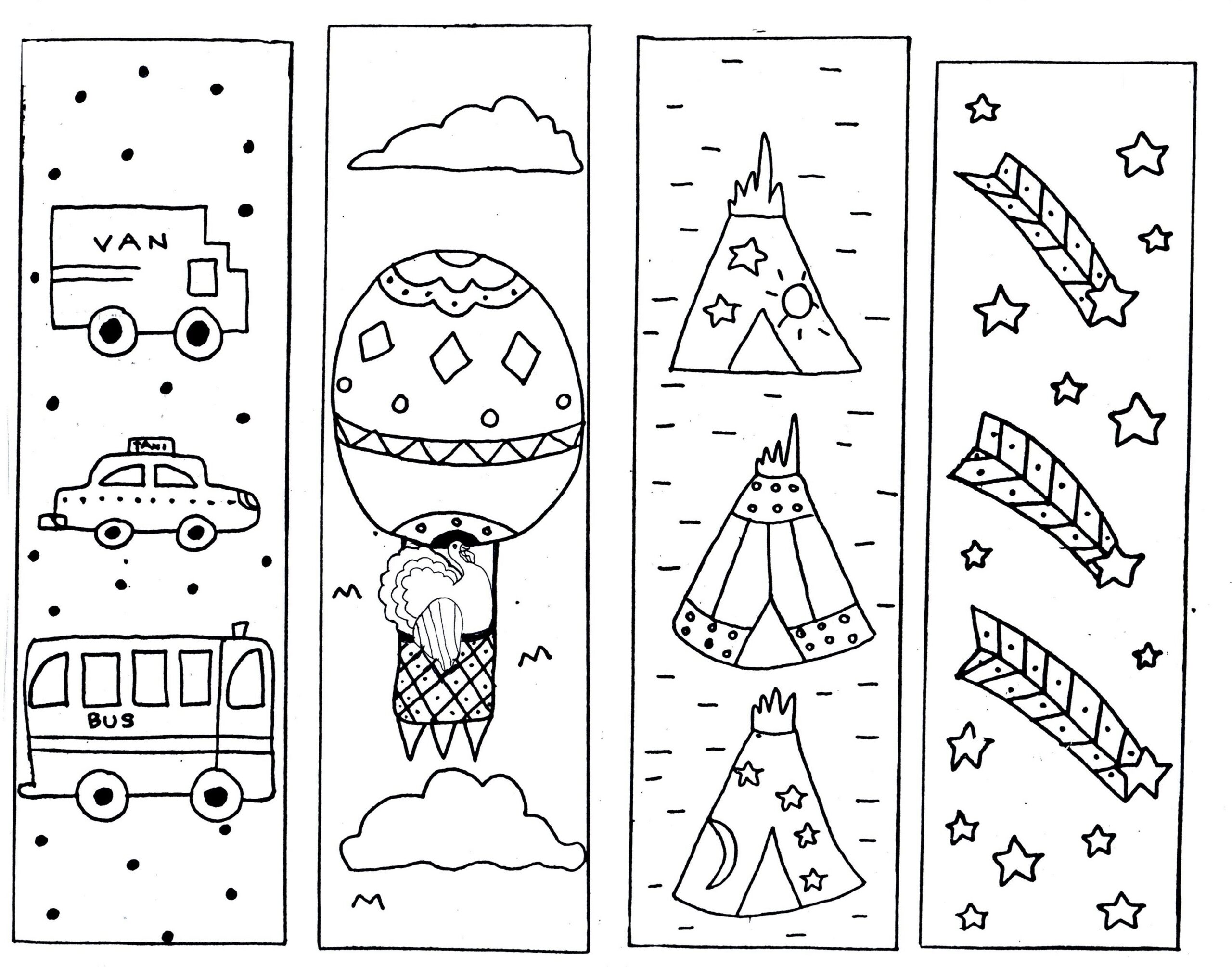  Coloring Printable Bookmarks Pics Super Coloring