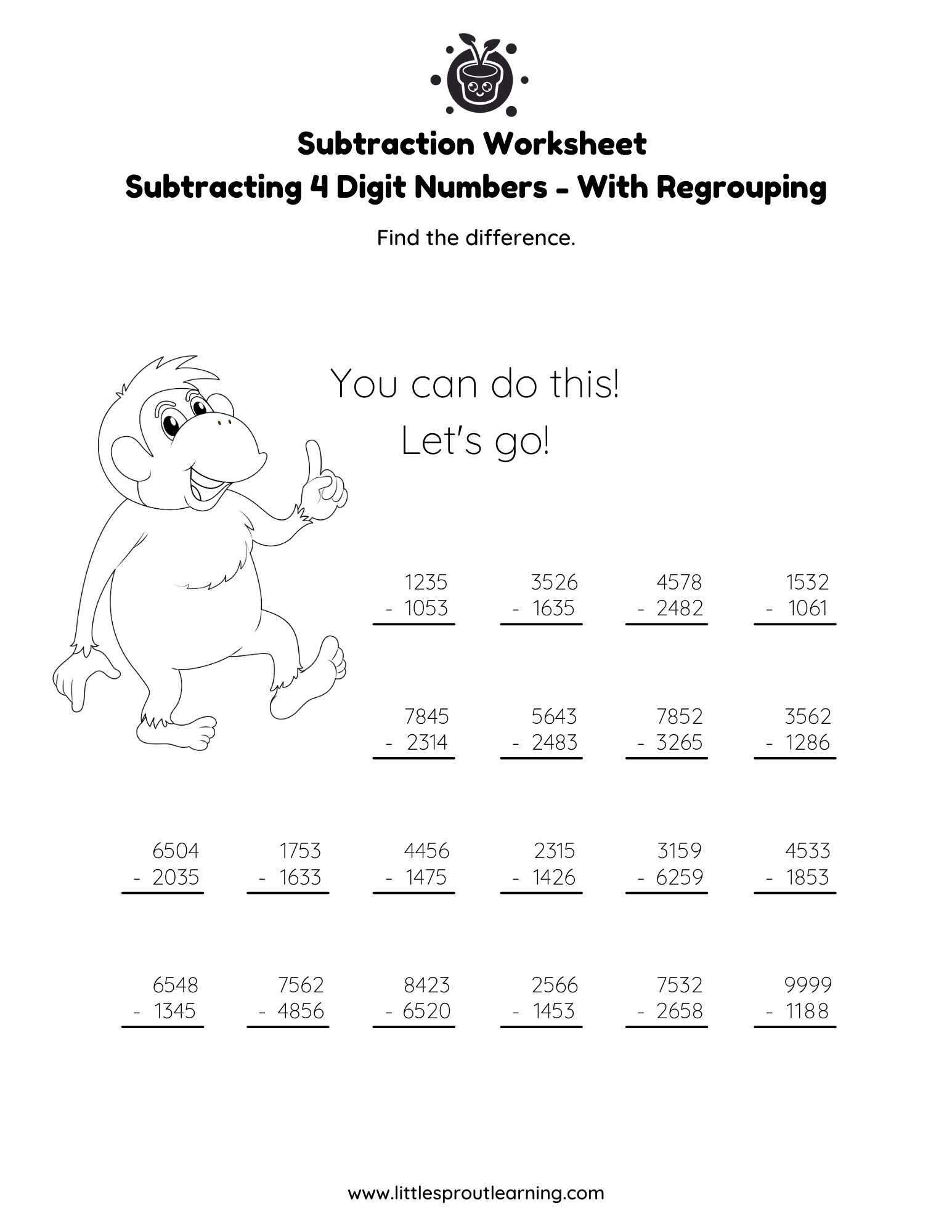 Comparing 4 Digit Numbers Worksheet Free Free Worksheets Printable