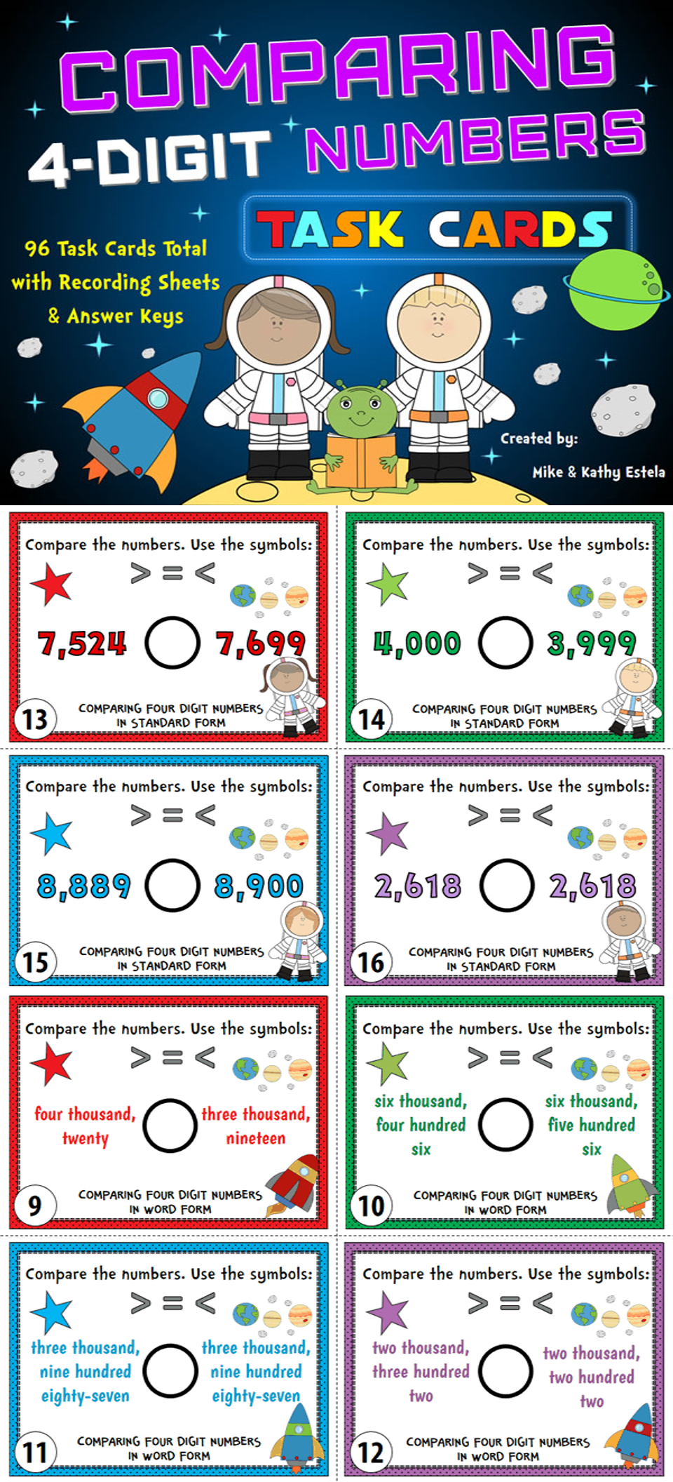 Comparing 4 Digit Numbers Worksheet Free Worksheets Printable