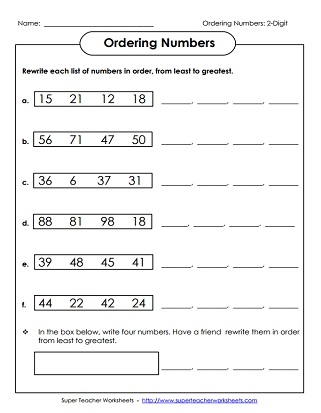 Comparing Numbers 2 Digit Worksheets Worksheets Library