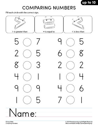 Comparing Numbers Up To 10 Part 1 PrimaryLearning Org