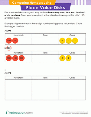 Comparing Numbers Using Place Value Worksheets Maths Worksheets Library
