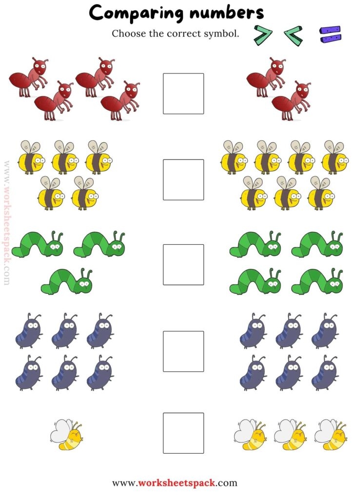 Comparing Numbers Worksheetspack Worksheets Library