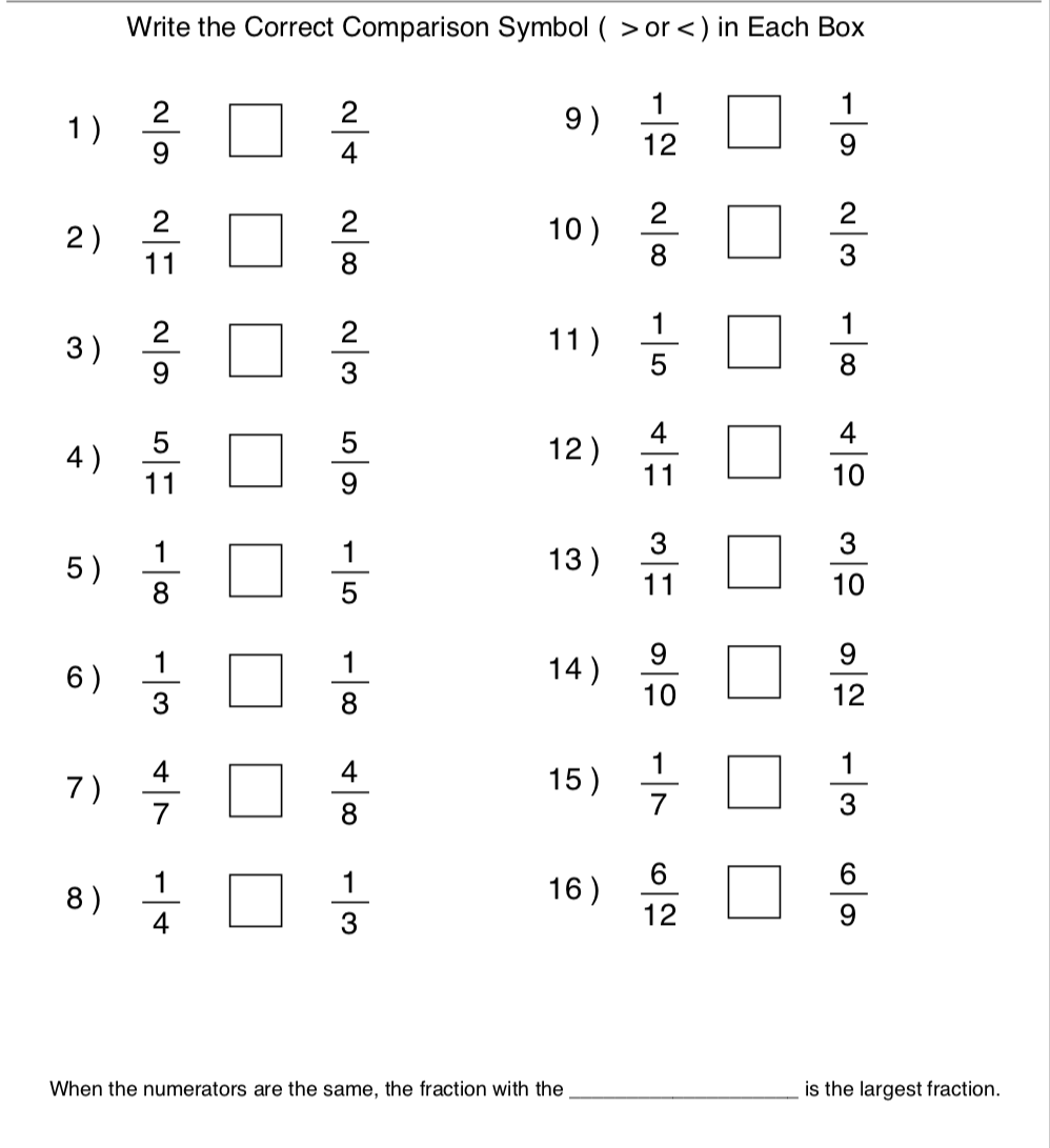 ordering and comparing rational numbers worksheet