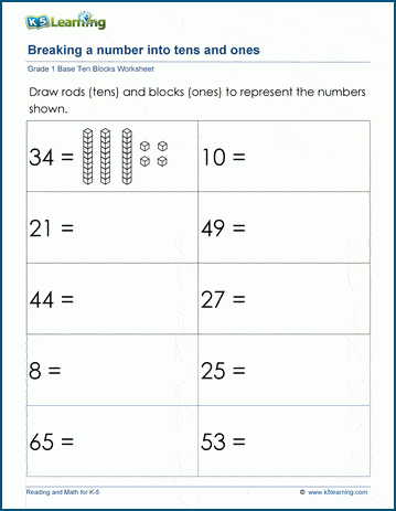 Compose And Decompose Numbers Worksheets For Kindergarteners