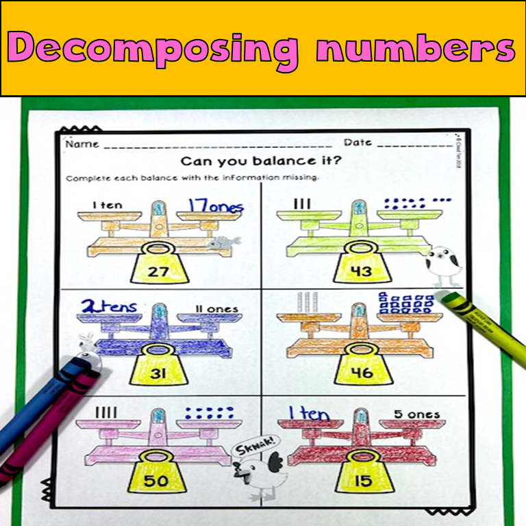 Composing And Decomposing Numbers Worksheets Classful