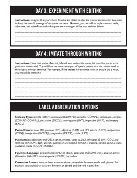 Conjunctions Grammar Workbook For Middle School Printable Activities