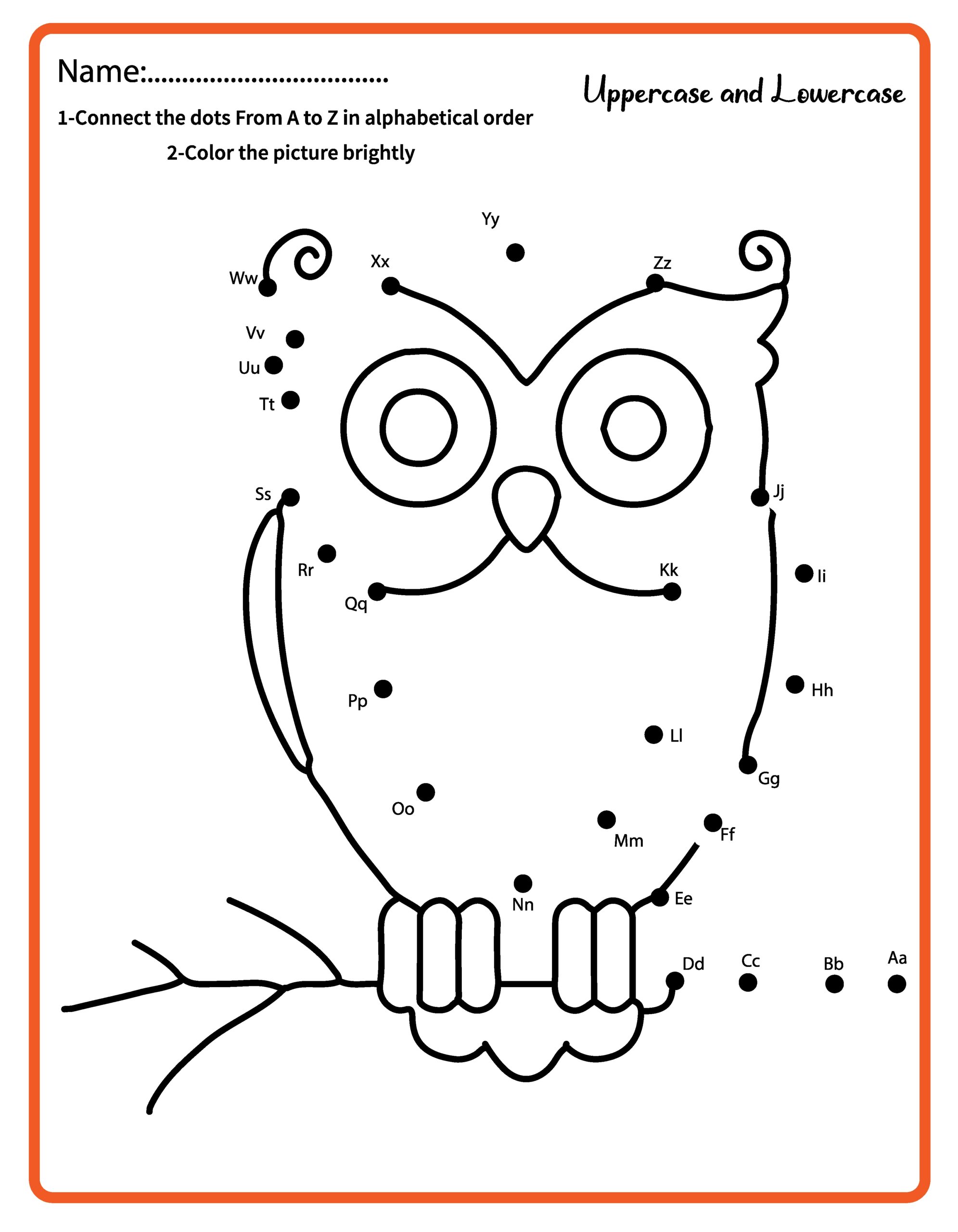 Connect The Dots By Numbers Children Educational Game Printable