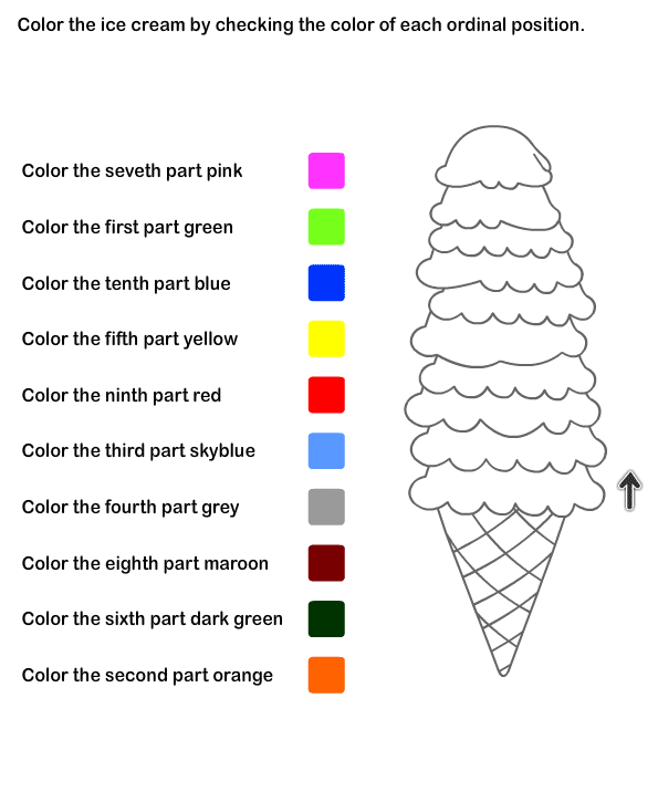 Cool Kindergarten Ordinal Numbers Worksheet Cut And Paste Body Parts