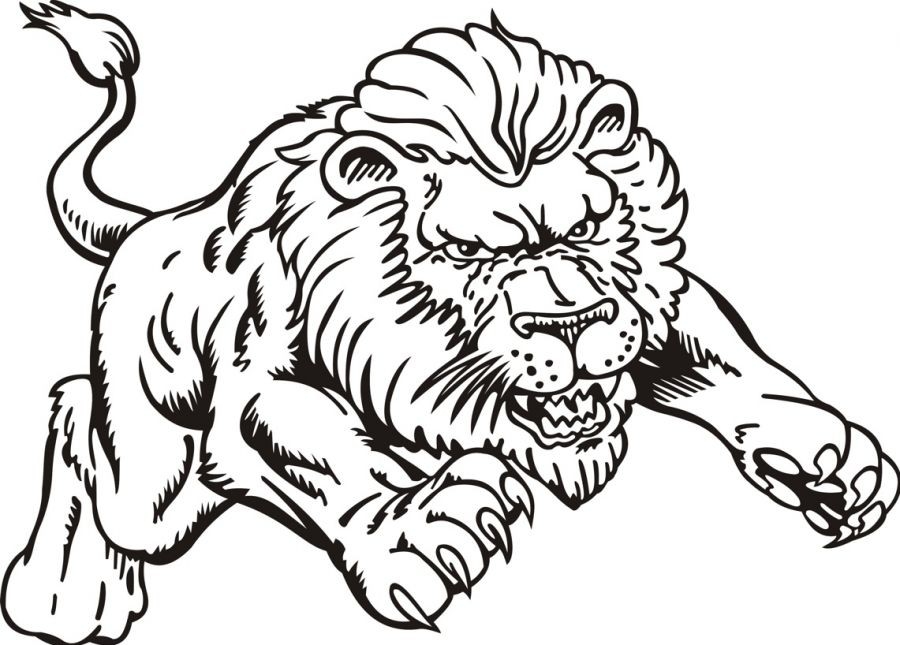 lion coloring page free