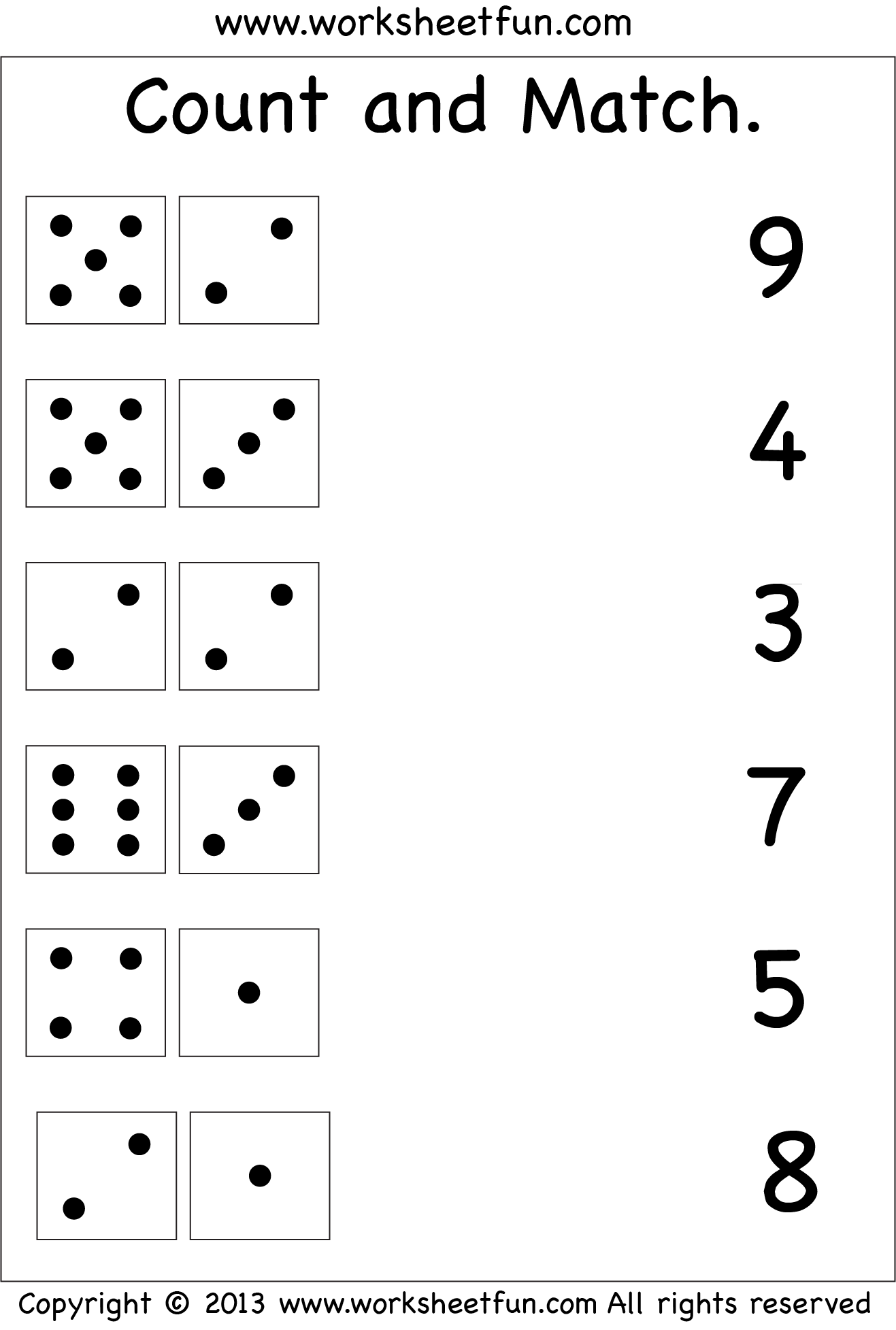 Count And Match Numbers 1 10 Worksheet MyTeachingStation 