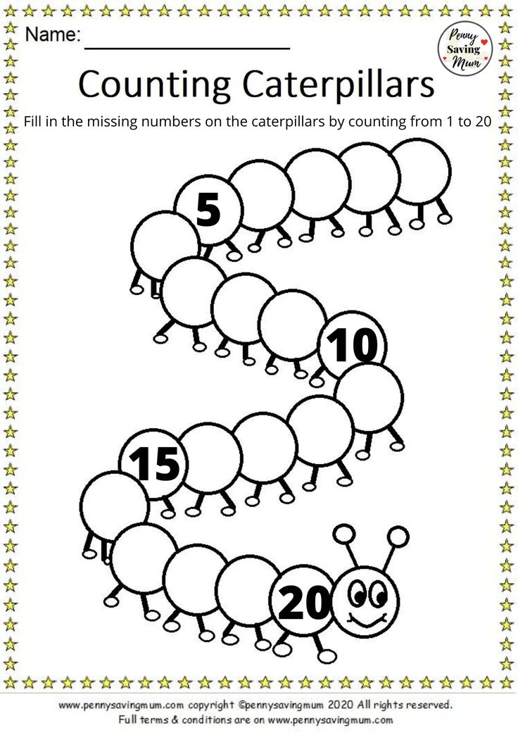 Counting Caterpillars Maths Worksheets Penny Saving Mum 2024