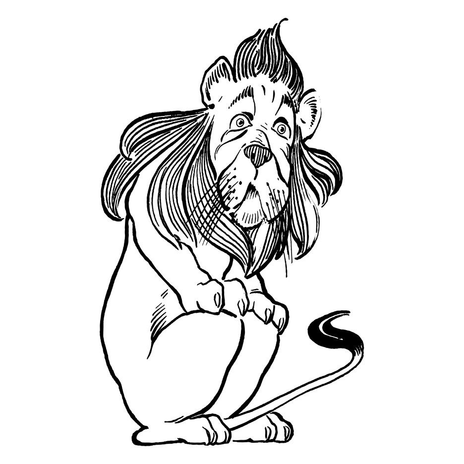 cowardly lion coloring page