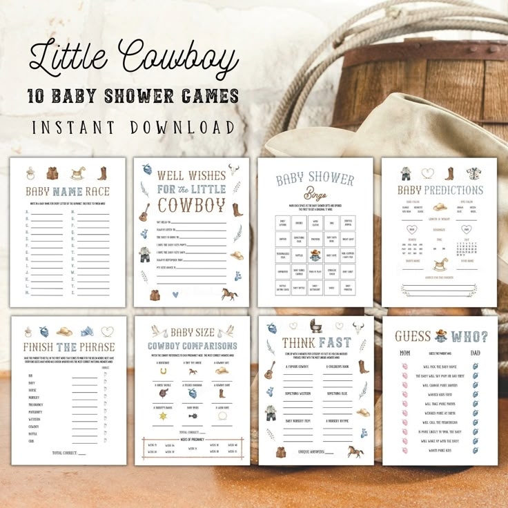 Cowboy Baby Shower Games Printable Cowboy Baby Shower Games Cowboy 