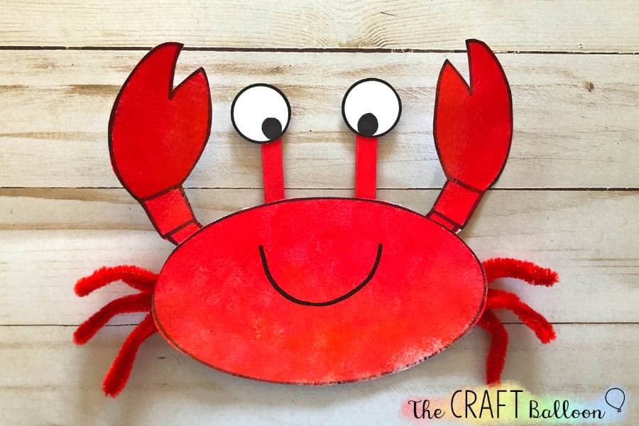 printable crab craft template