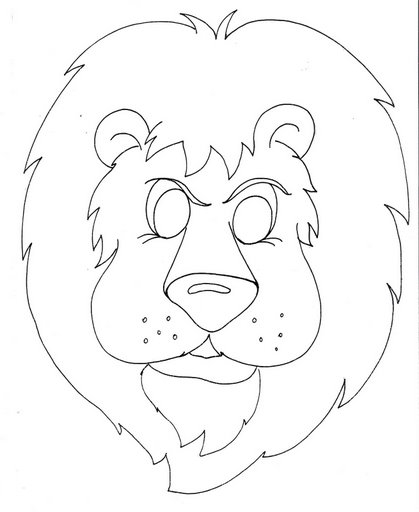 lion mask coloring