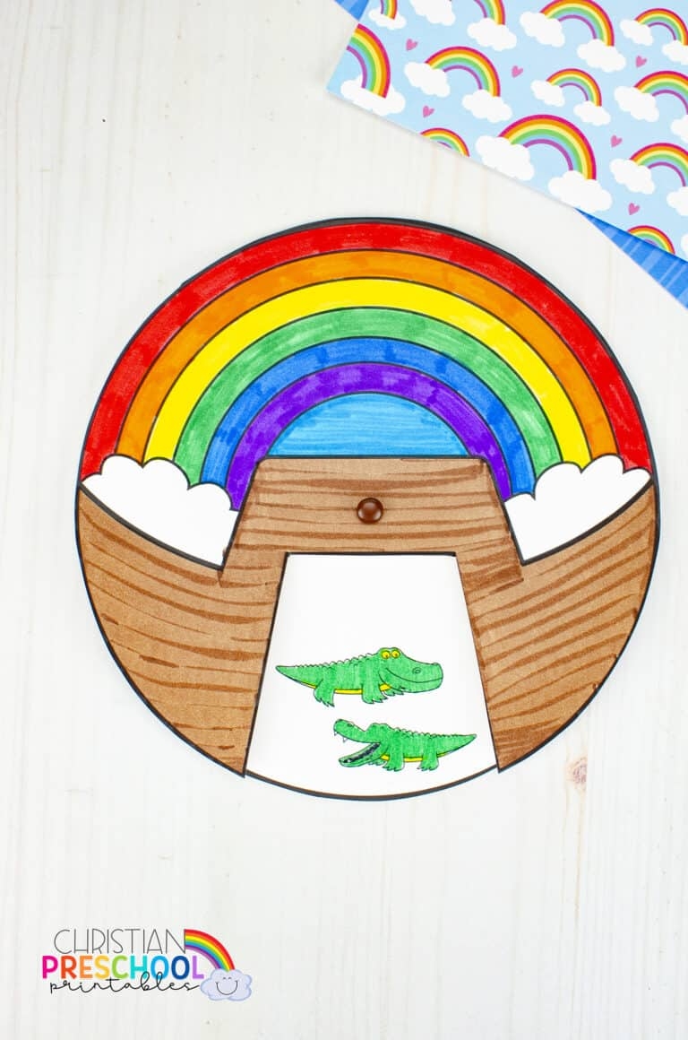 Crafts For Noah 39 s Ark Spinner Animal Activity Christian Preschool 