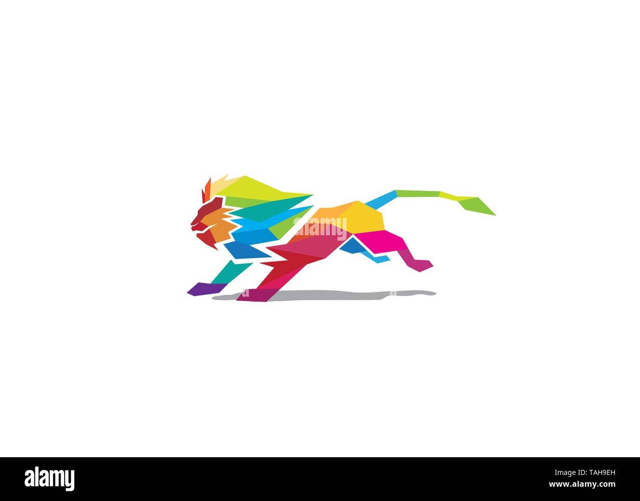 colorful lion logo