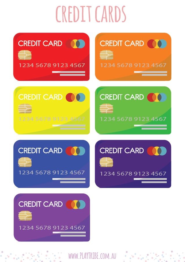 Credit Card Printable Play Tribe In Credit Card Template For Kids