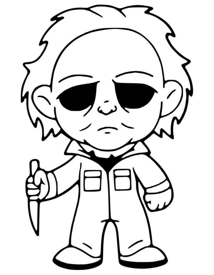 Creepy Printable Drawing Pdf Coloring Page